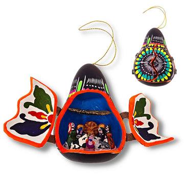 Blossom Inspirations Ornaments Retablo Nativity gourd